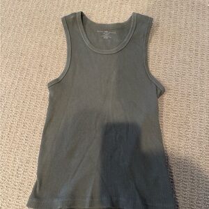 Brandy Melville Charcoal Ribbed Tank